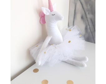 Unicorn Rag doll dolly. Unicorn plushie. Unicorn softie. Unicorn Doll with removable skirt. CE marked. Perfect for playtime