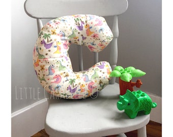 Dinosaur Initial letter personalised cushion pillow. Soft printed cotton, 3d letter initial. Perfect to brighten up any room or nursery.