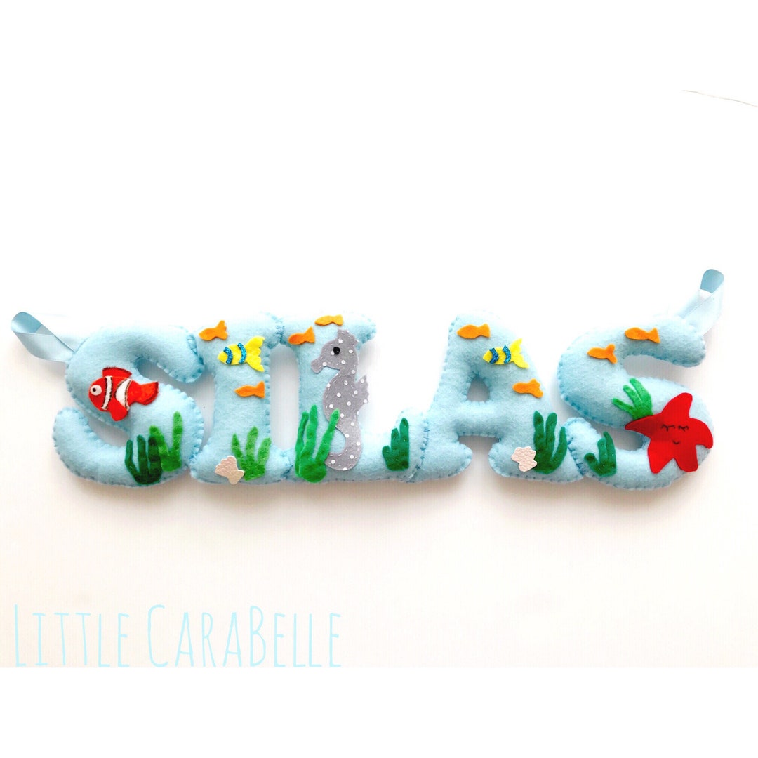 Name Banner Sea Creature, Fish, Under Water Theme. Handmade in Felt ...
