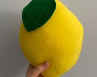Lemon cushion pillow. Fruit style pillow. Food theme decor. Kids room, nursery, summer theme, child’s birthday gift