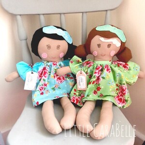 Rag doll Dolly Custom Handmade Doll with Floral flutter Dress CE marked Perfect for playtime, ragdoll, dolly, gift for a child, girl,play