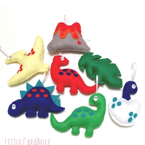 Dinosaur garland. Bright felt dino banner bunting. Kids room banner, nursery decoration, boys room decor, rainbow Dino, Dinosaur gift