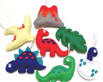 Dinosaur garland. Bright felt dino banner bunting. Kids room banner, nursery decoration, boys room decor, rainbow Dino, Dinosaur gift