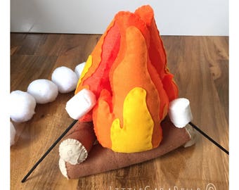 Fire Pit Plush Campfire Set Target Campfire Felt Toy, Logs And