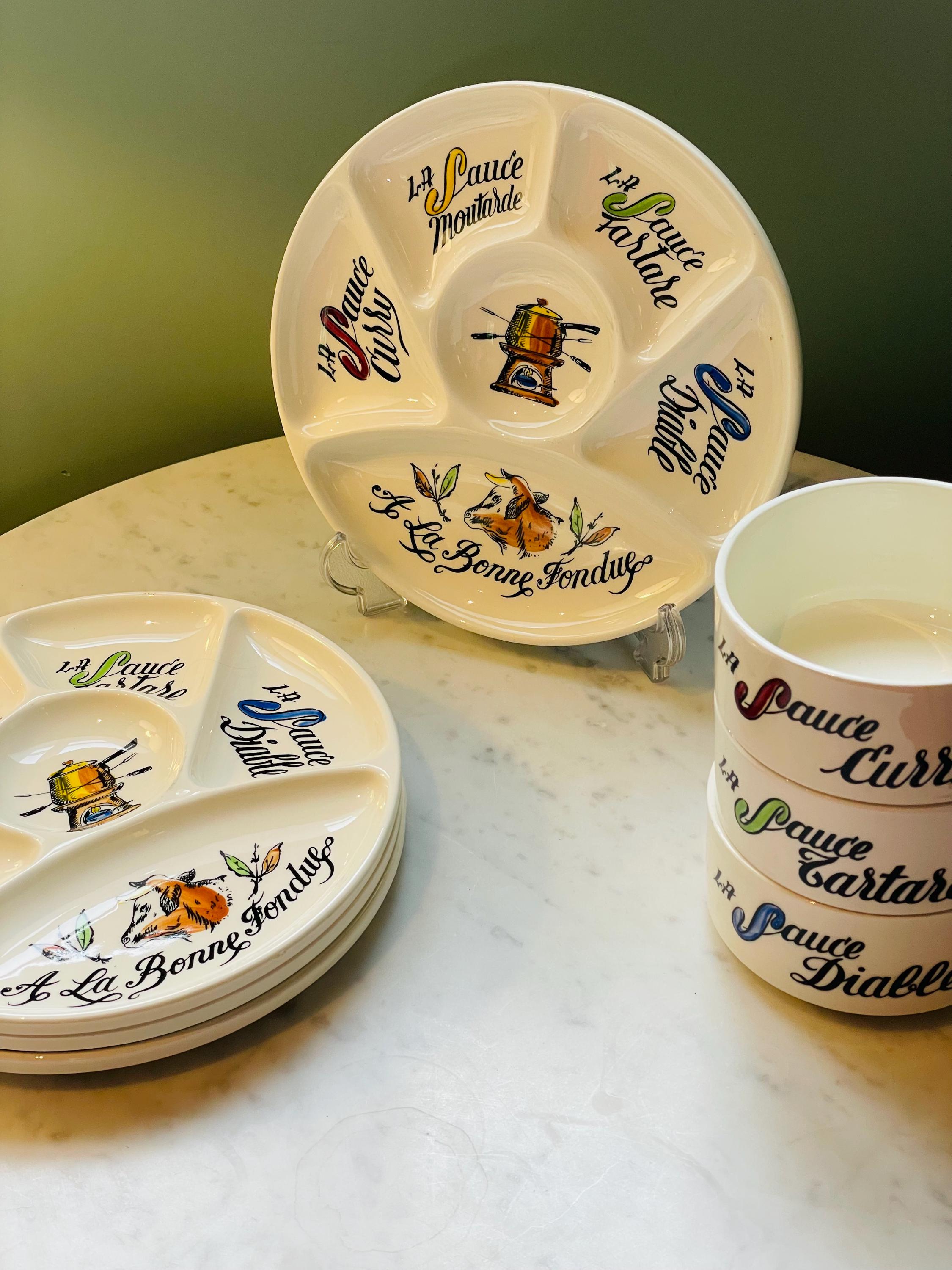 Gien France Fondue-Set