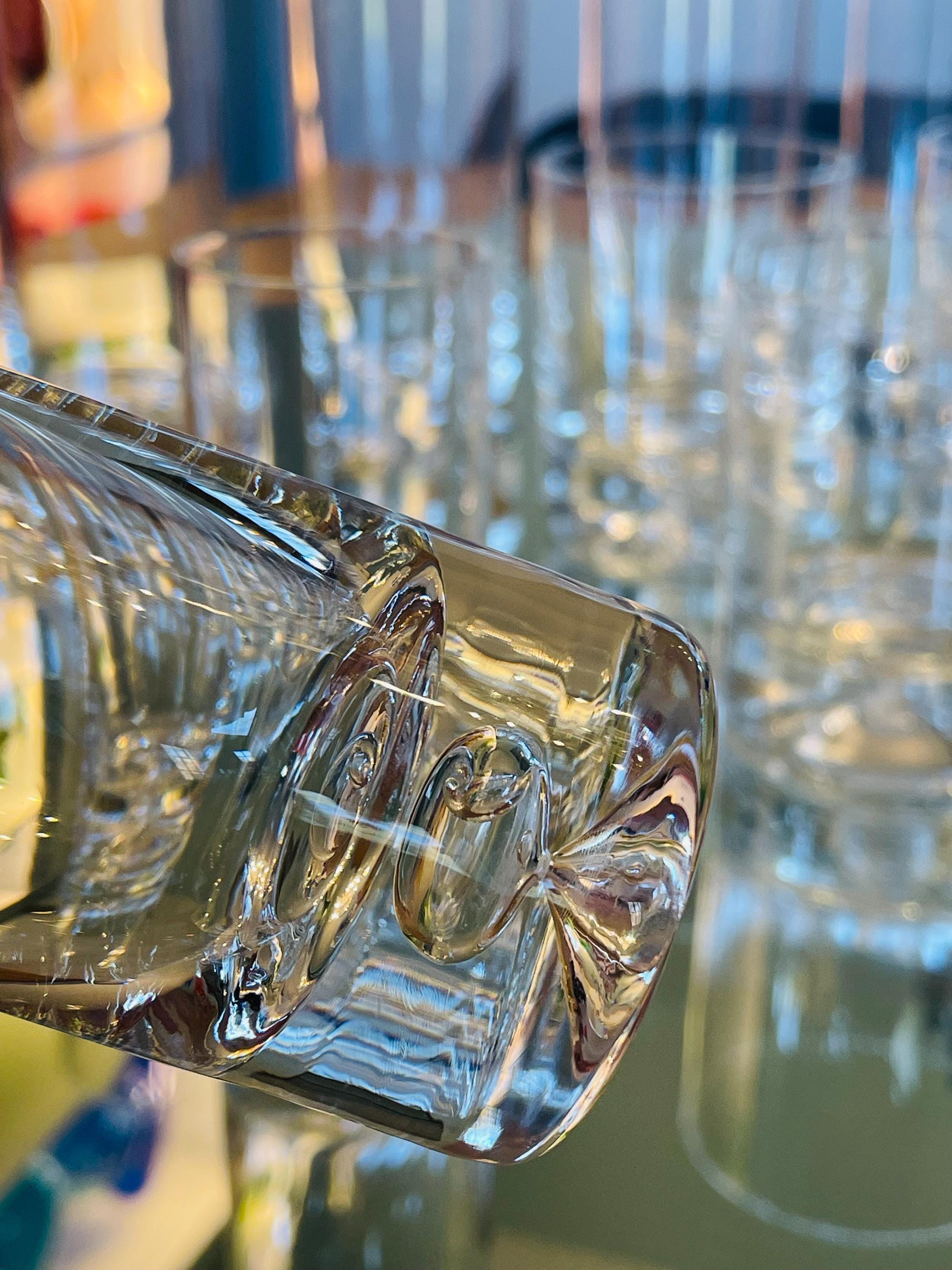 18 vasos soplados con burbuja de aire