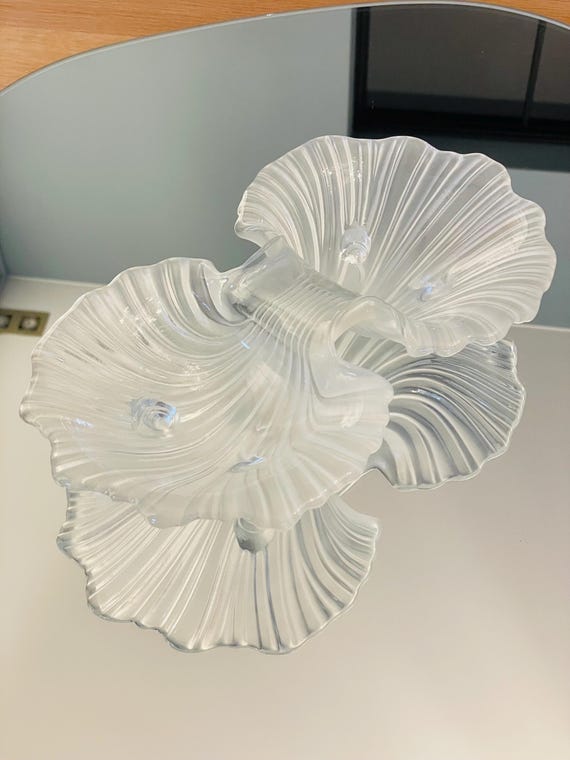 Beurrier En Verre Transparent Forme Coquillage - Déco Table