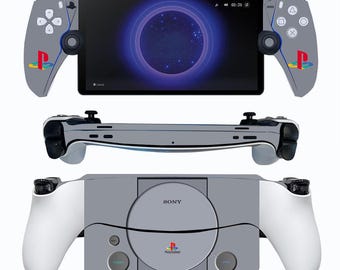 Retro Grey Skin for PS Portal, Matte Vinyl Handheld Console Wrap