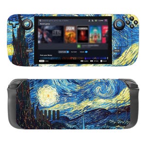 Starry Night Steam Deck Skin – Artistic Van Gogh Vinyl Wrap for Steam Deck OLED & LCD, Protective Console Decal