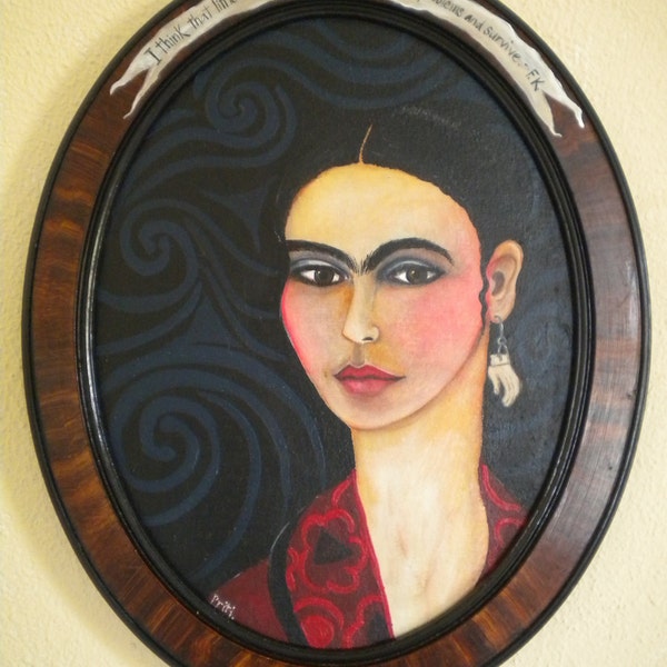 Frida in an oval Frame