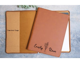 Customized Leather Portfolio, Zipper Portfolio, Custom Leather Portfolio, Engraved Portfolio, Christmas Gift, Graduation Gift, Gift for Him