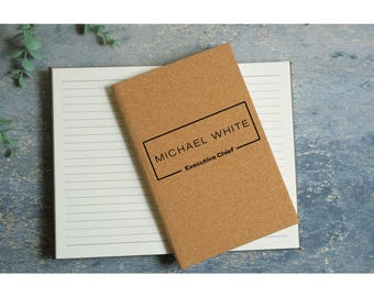 Personalized Leather Journal, Custom Engraved Leather Notebook, Graduation Gift, Birthday Gift, Student Gift, Corporate Gift, Christmas Gift