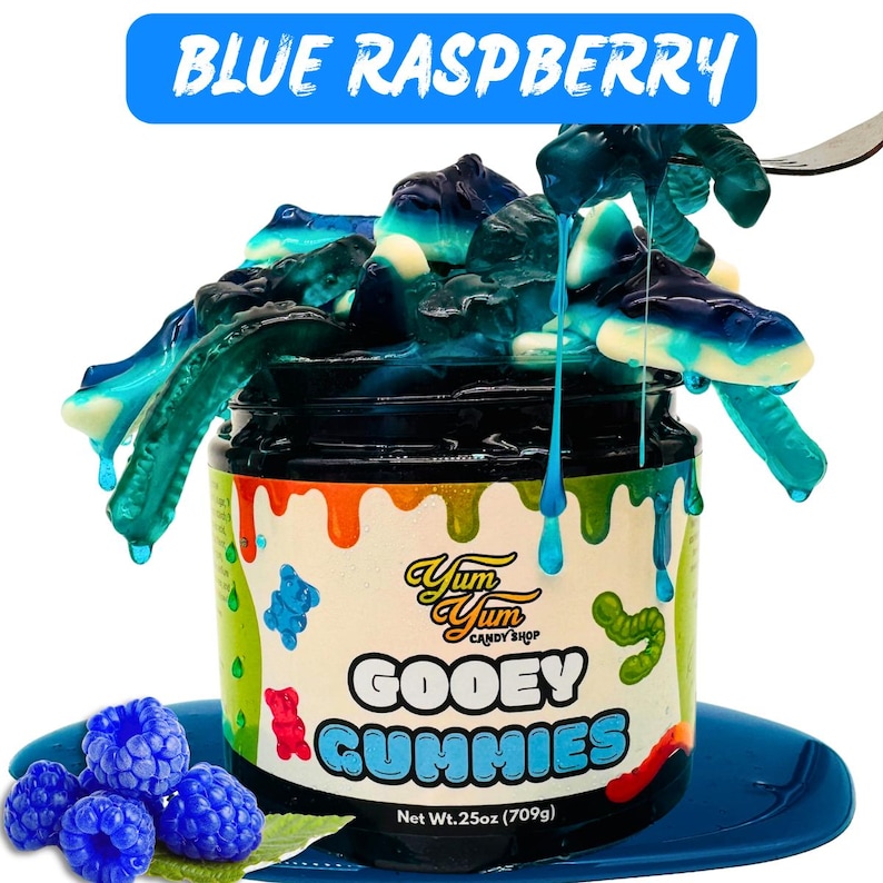 Blue Raspberry Gummies Ricky Joy Sweet Gooey Gummies – Blue Raspberry & Watermelon in Sweet Ooze | Candy ...