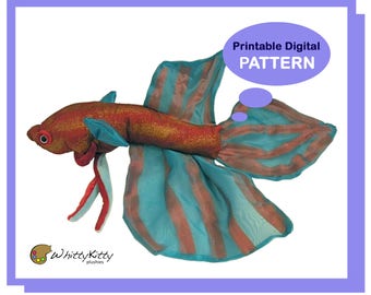 PATTERN Realistic Betta Fish Plush 