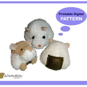 PATTERN - Onigiri Hamster Plushie
