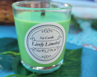 Lively Limeleaf 2oz Lime Scented Soy Candle