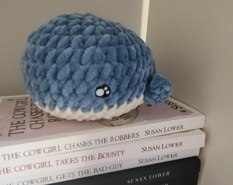 Crochet Whale Plushie - stuffed animal, softie, amigurumi,