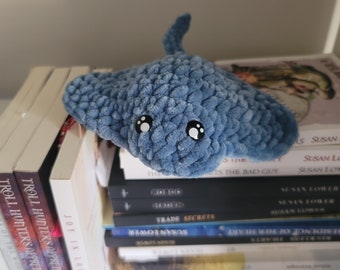 Crochet Stingray stuffed animal, softie, plushie, snuggler