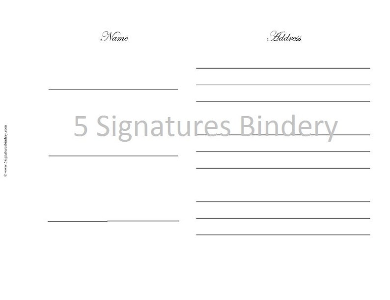 Guest Book Registry Page Customized Digital Copy Printable Etsy