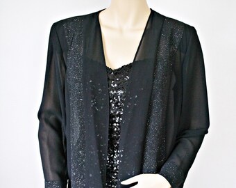 black sheer jacket for evening dress