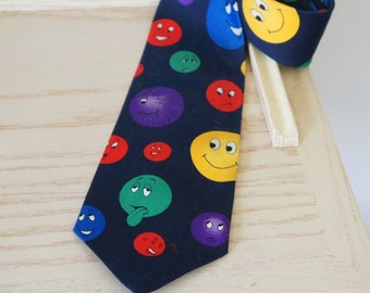 Tie Funny Face Vintage Necktie Expressions Humorous Colorful