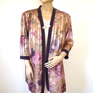 1990's Vintage Duster Robe Semi Sheer Jacket Size Large