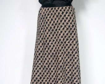 Full Skirt Vintage Size Tagged 16 Elastic Waist Lattice Pattern Slip Sleek Drapey Boho Women's Vintage