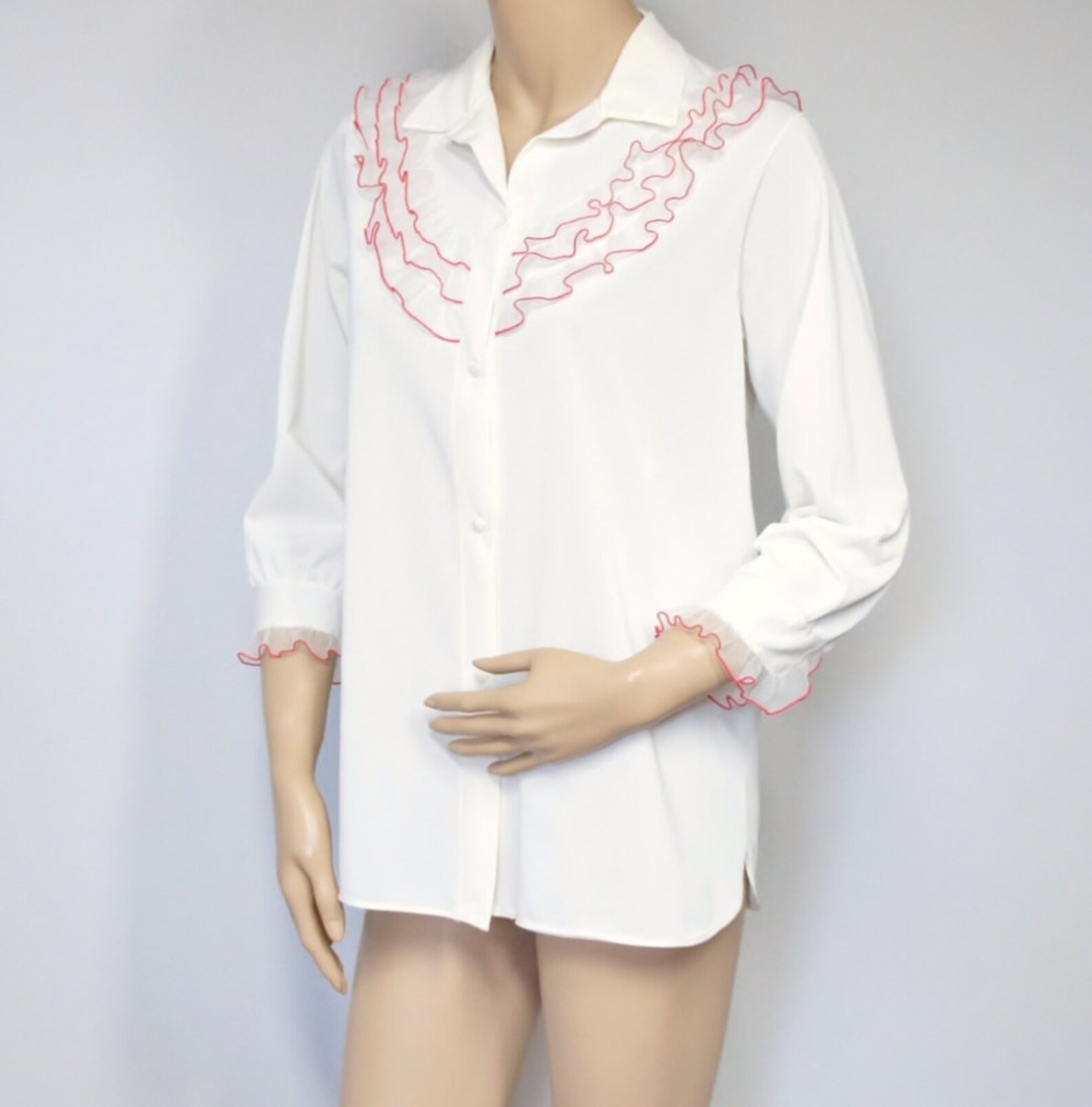 Vintage Nightshirt Pajama Top Shadowline Creamy White Lace Etsy