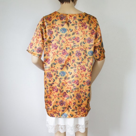 Shortie Robe Asian Style Morning Bed Jacket Vinta… - image 6