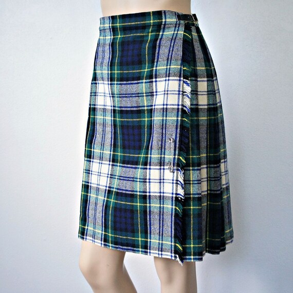 white tartan kilt