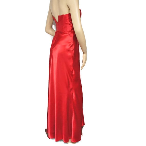 Extra Small Red Strapless Gown by Jessica Mc Clin… - image 5