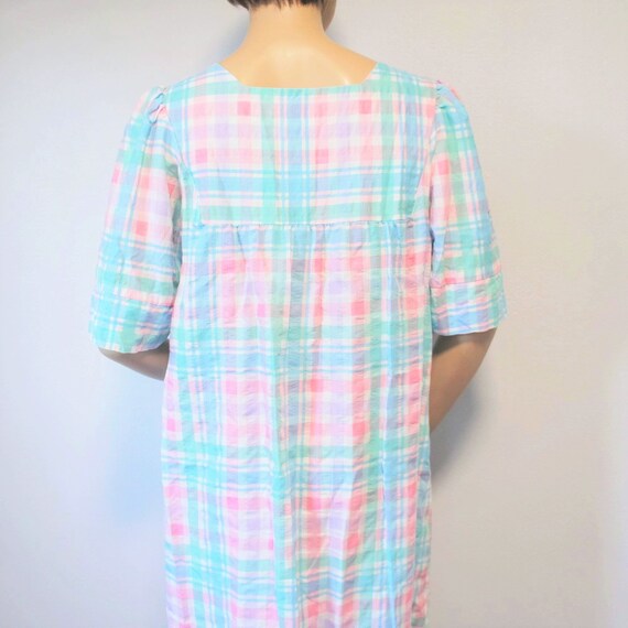 1970's Vintage Housedress Plaid Housedress Styled… - image 5