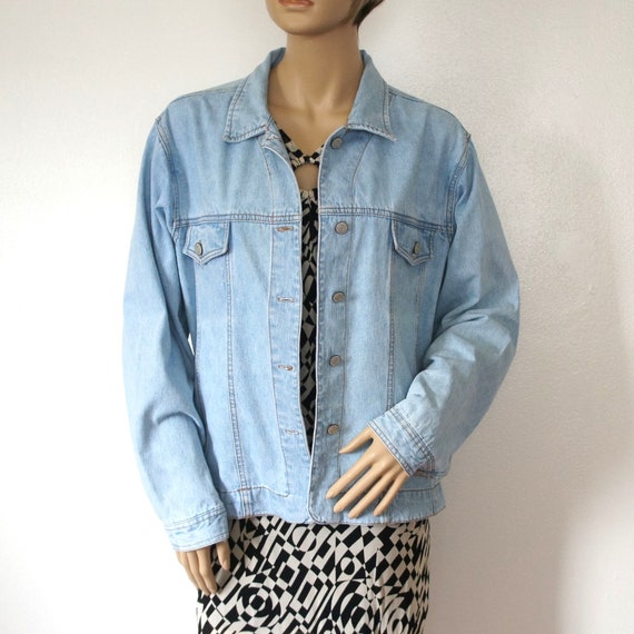 Denim Jacket Nice Fade Designer 1990's Bill Blass… - image 5