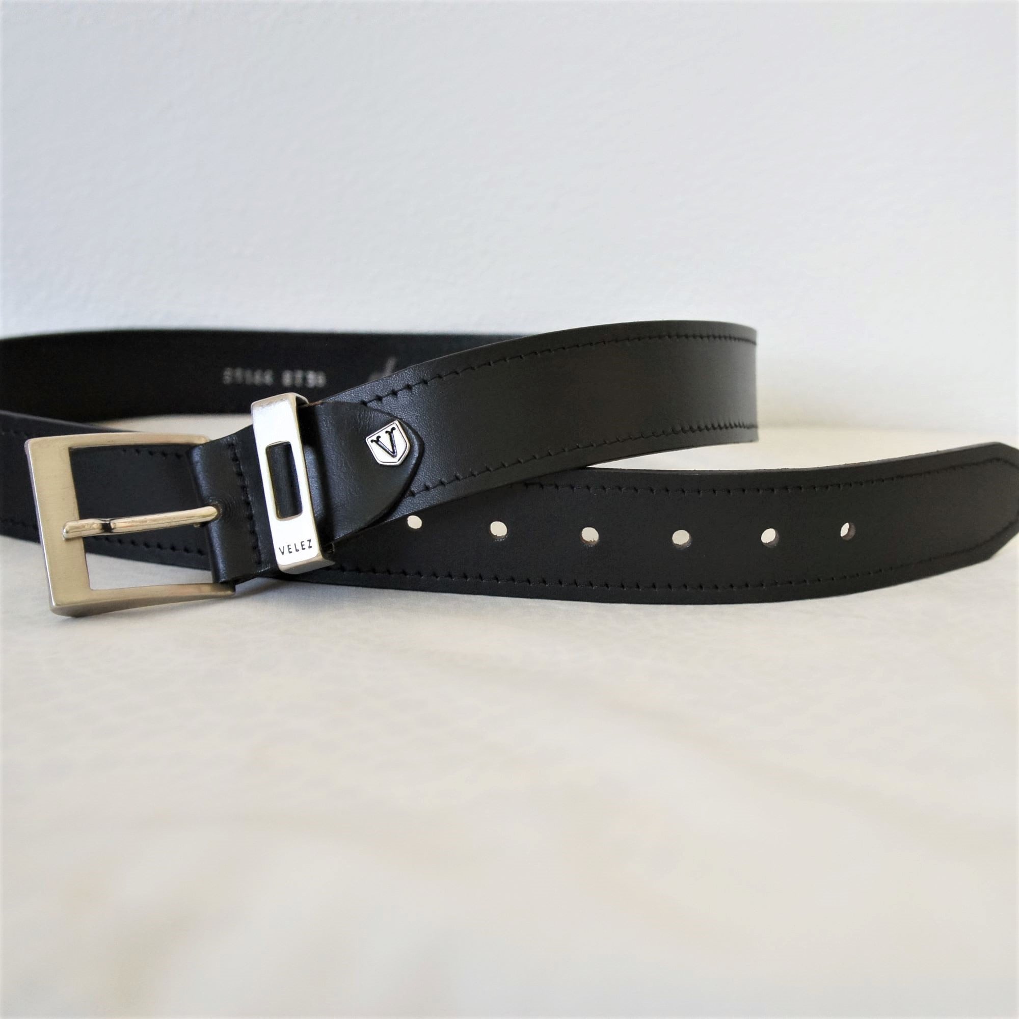 Velez Vintage Leather Belt with buckle Women’s 42” Velez Belt - Etsy main image 3
