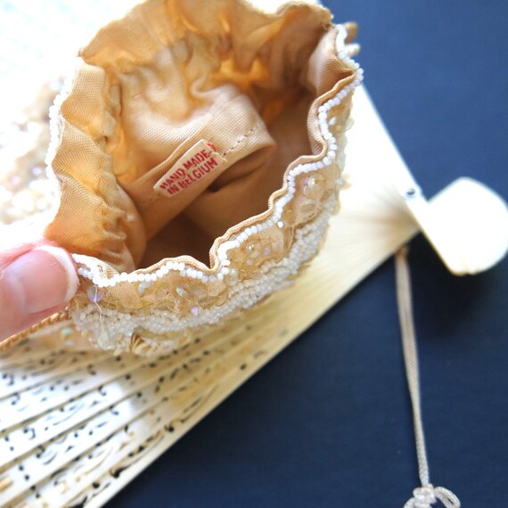 Vintage Purses Antique Drawstring One Crocheted O… - image 4