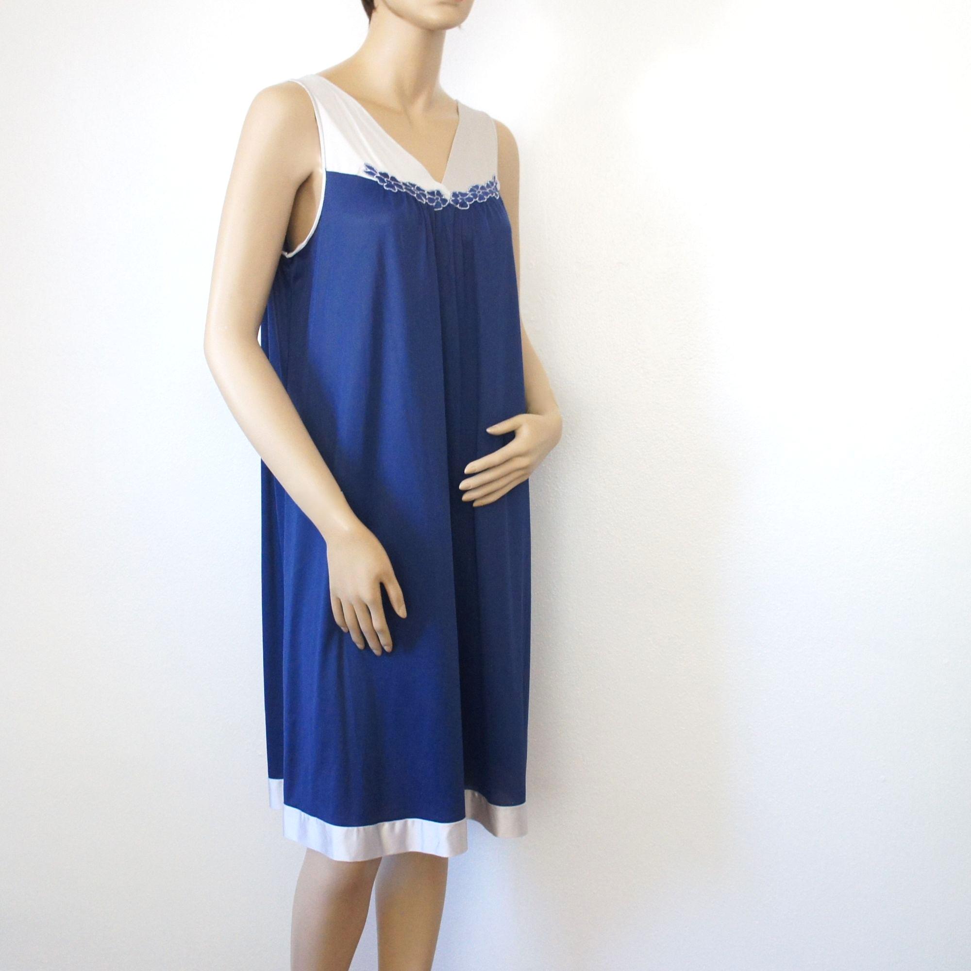 Navy Blue Nightgown - Etsy Navy Blue Nightgown - Etsy