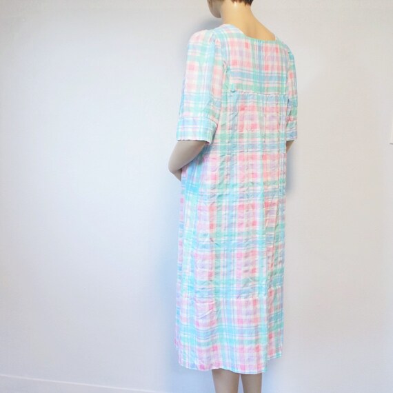 1970's Vintage Housedress Plaid Housedress Styled… - image 7