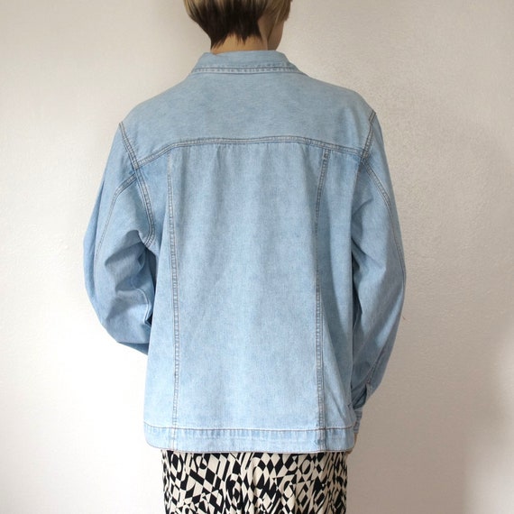 Denim Jacket Nice Fade Designer 1990's Bill Blass… - image 6