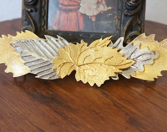 Mimi Di N vintage gold leaf belt clip 1981 s-l400.jpg main image 4