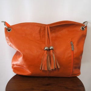 BORSE IN PELLE GENUINE LEATHER BAG / WITH CHAIN CROSS STRAP