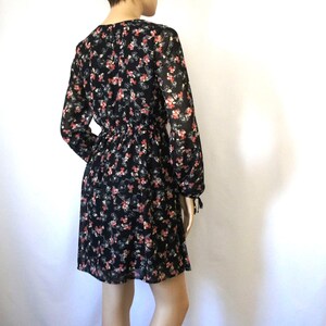 Vintage Dress 1980's Floral Feminine Cottagecore Long Sleeve Extra Small Bild 6