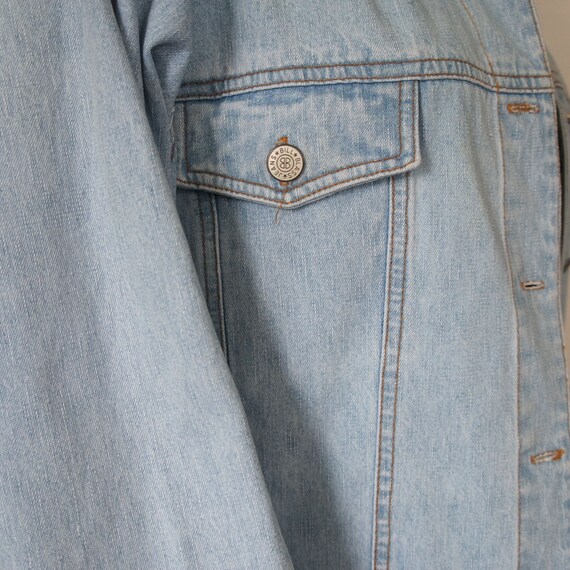 Denim Jacket Nice Fade Designer 1990's Bill Blass… - image 10