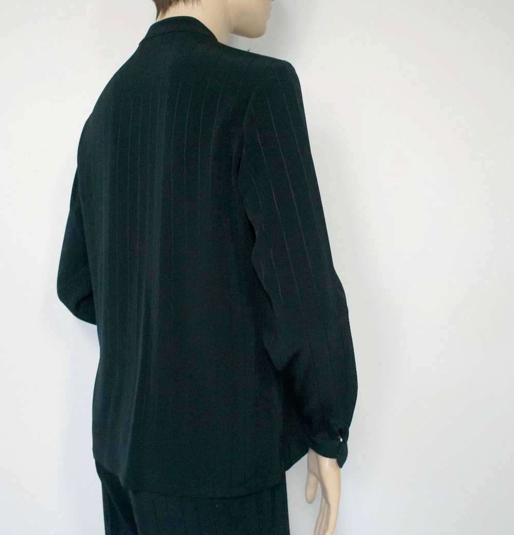 Vintage Jacket Blouse 1990's Oriental Style Black - Etsy