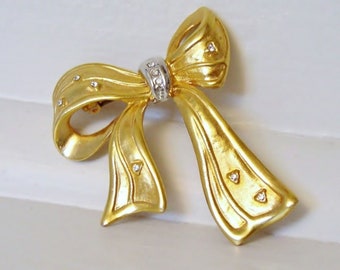 Vintage Brooch Bow Pin Signed NLH Costume Jewelry Birthday Special Occasion