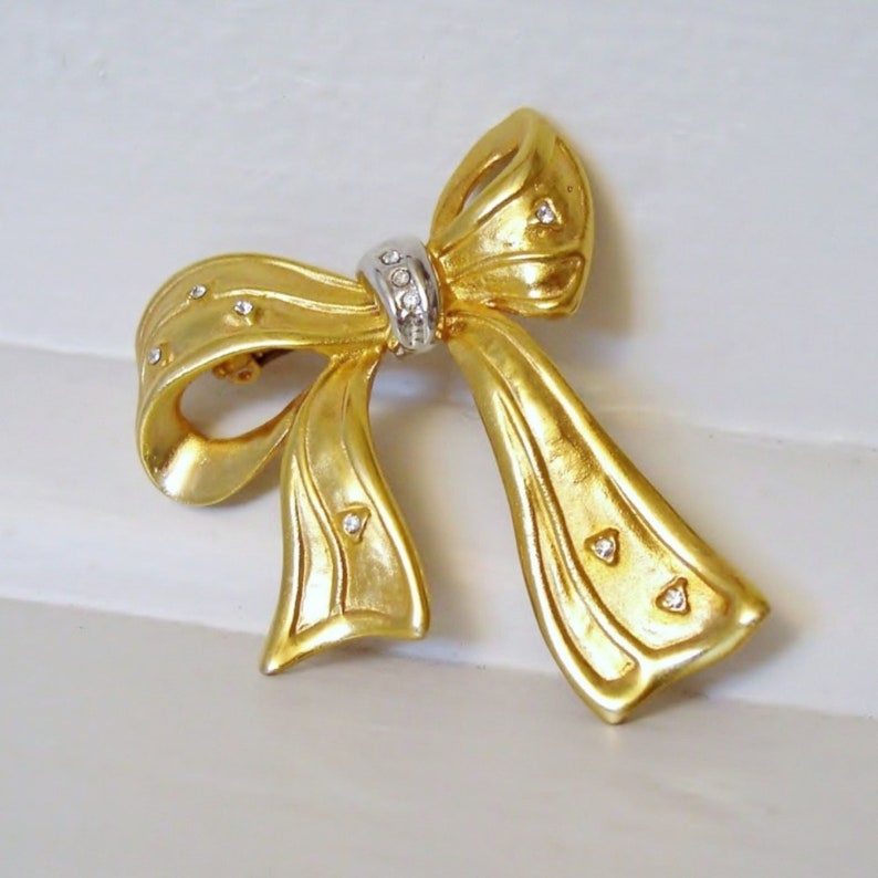 Vintage Brooch Bow Pin Signed NLH Costume Jewelry Birthday Special Occasion Bild 1