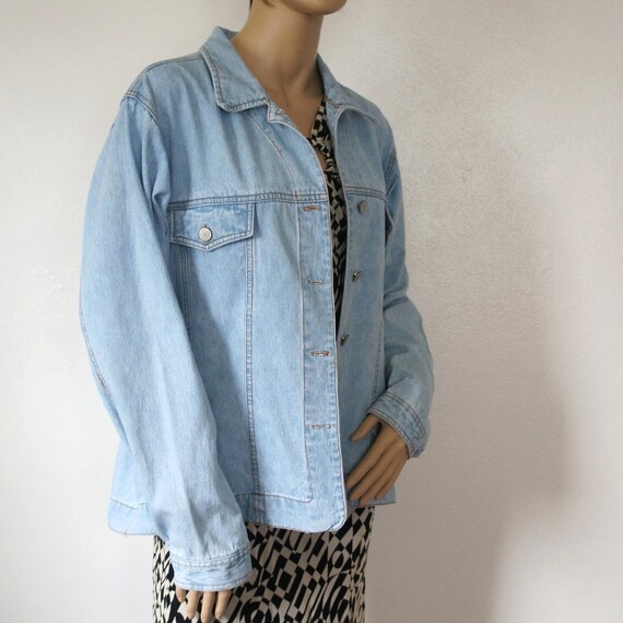 Denim Jacket Nice Fade Designer 1990's Bill Blass… - image 1