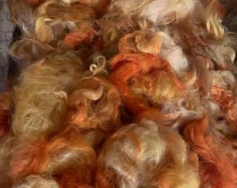 Dyed Alpaca Fiber, quarter pound