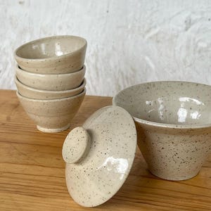 Handcrafted White Ceramic Tea Set, Gaiwan with 2 or 4 Teacups, Stoneware Clay Tea Ceremony Set, Chinese Gongfu Style, Gift for Tea Lovers