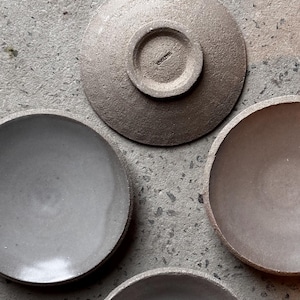 Handmade Grey Ceramic Dessert Plate, Rustic Stoneware Tableware, Unique Pottery Plate, Small Serving Dish, Kitchen Gift, Housewarming Decor