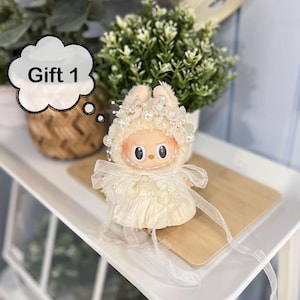 Handmade Crochet Outfit for Labubu Macaron Doll | Pop Mart Labubu Clothes Set | Buy 1 Get 1 Free | Labubu Accessories Gift Idea